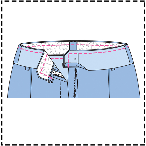 STEP 18: DOUBLE THE WAISTBAND STEP 18: DOUBLE THE WAISTBAND