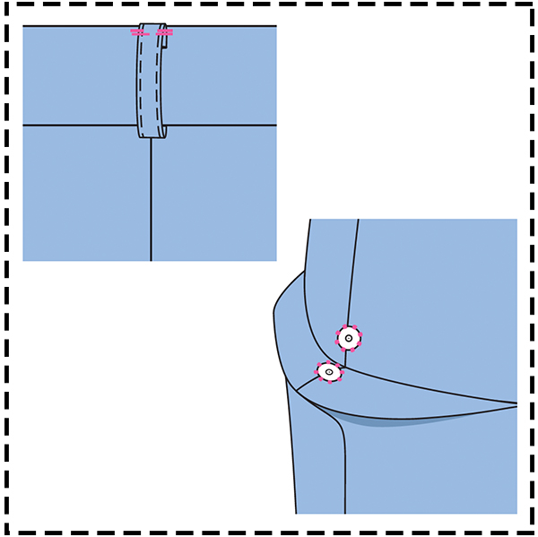 STEP 20: STITCH ON BELT CARRIERS STEP 20: STITCH ON BELT CARRIERS