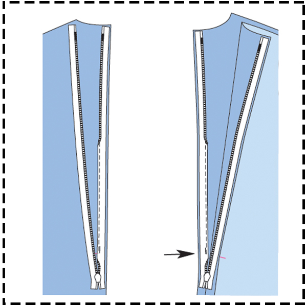 STEP 6: INVISIBLE ZIP FASTENER STEP 6: INVISIBLE ZIP FASTENER