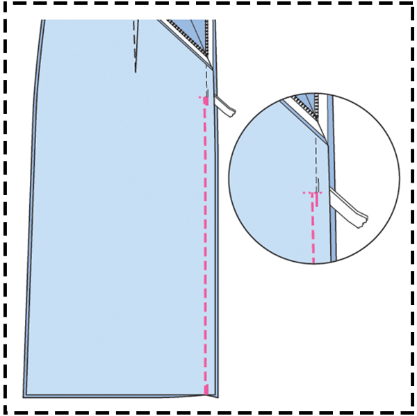 STEP 7: CENTER BACK SEAM STEP 7: CENTER BACK SEAM
