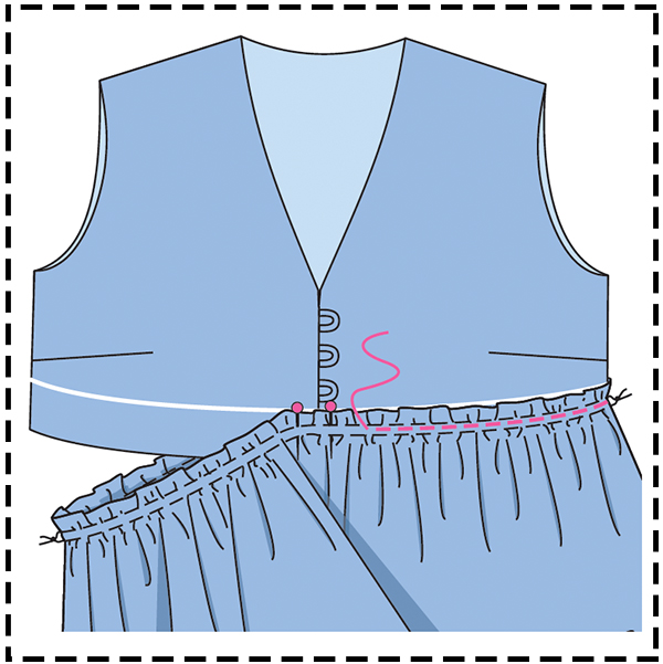 STEP 12: STITCH ON SKIRT TIERS STEP 12: STITCH ON SKIRT TIERS