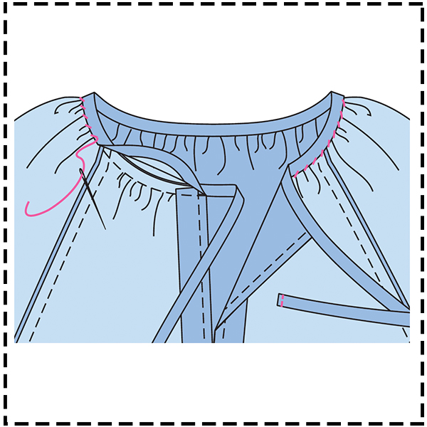 STEP 11: SEW ON BIAS STRIP