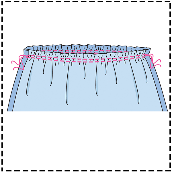 STEP 13: GATHER SKIRT TIERS