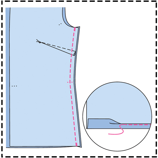 STEP 7:  SIDE SEAMS / HEM