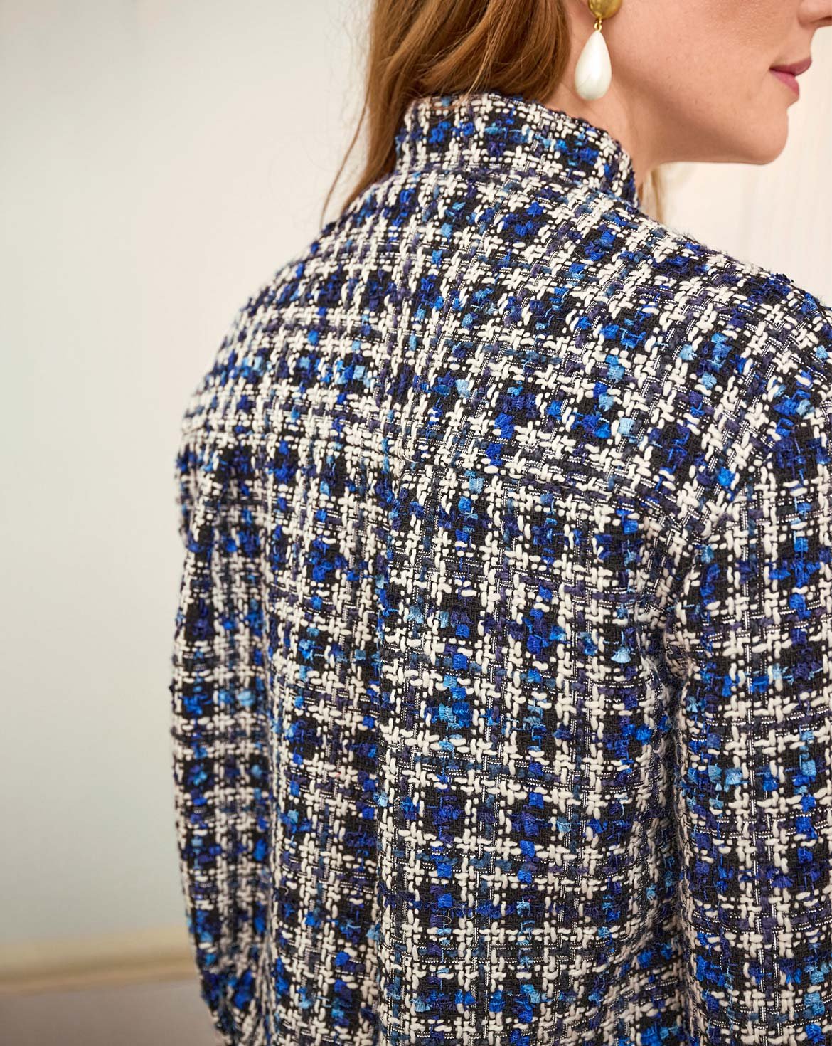 トップス ALUDE blue check tweed jacket Tweed Jacket 120 | Burda Style 01/25 | BurdaStyle.com