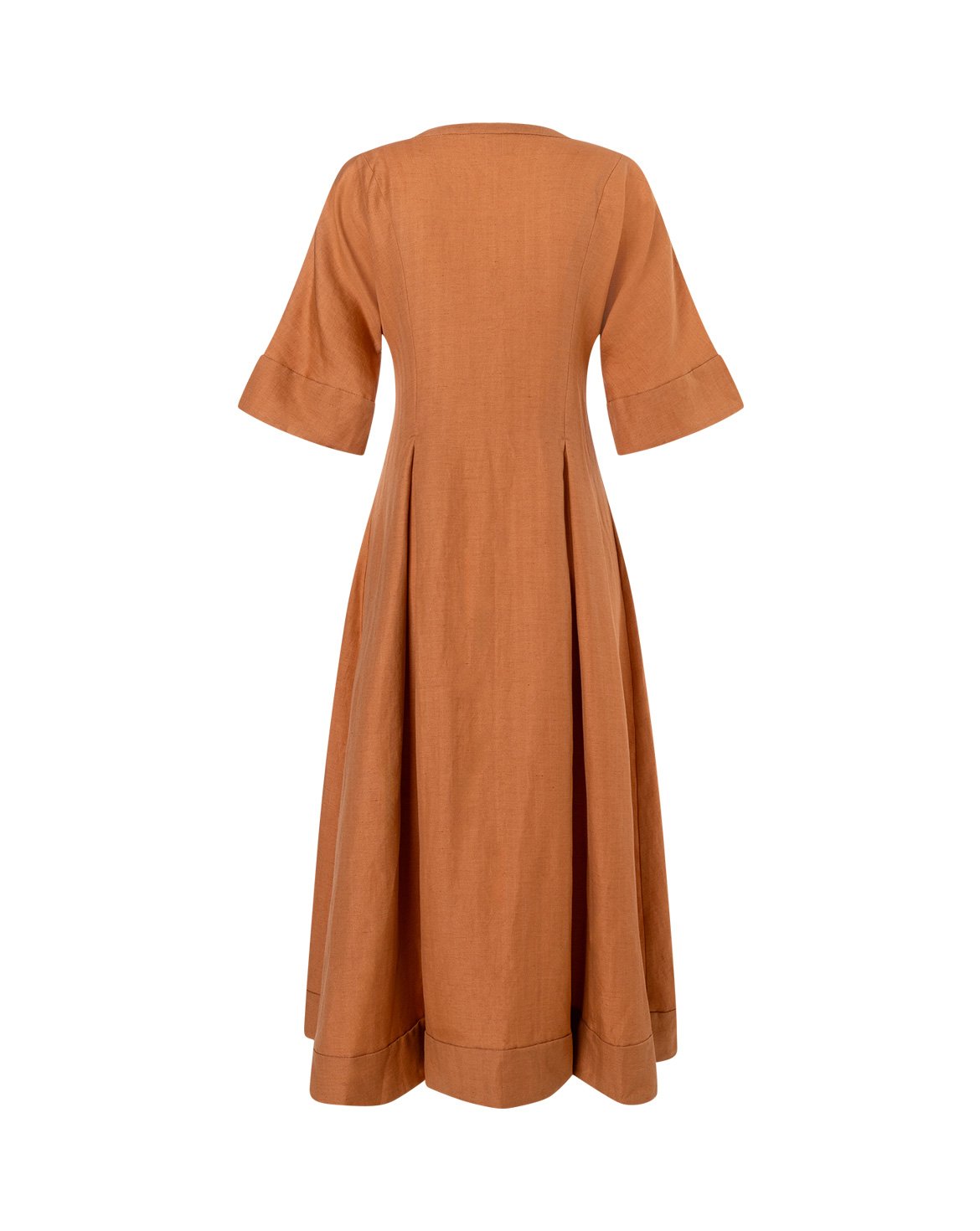 knee length dresses for ladies Eve One Shoulder Linen Dress – Chic & Elegant main image 0