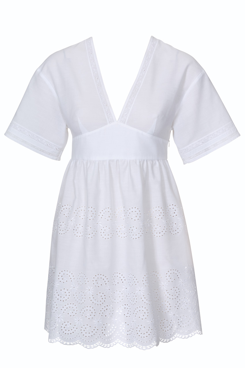deep v neck tunic dress Silk Tunic Dress  VOZ Apparel