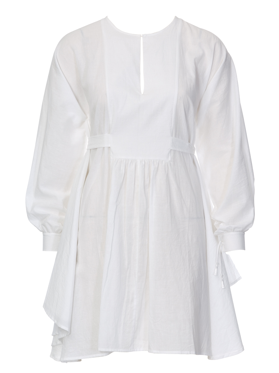 knee length dresses for ladies Open back long sleeve mini dress | Sewing pattern