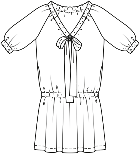 Flowing Dropped Waist Dress 02/2015 | PDF Sewing Pattern | BurdaStyle.com