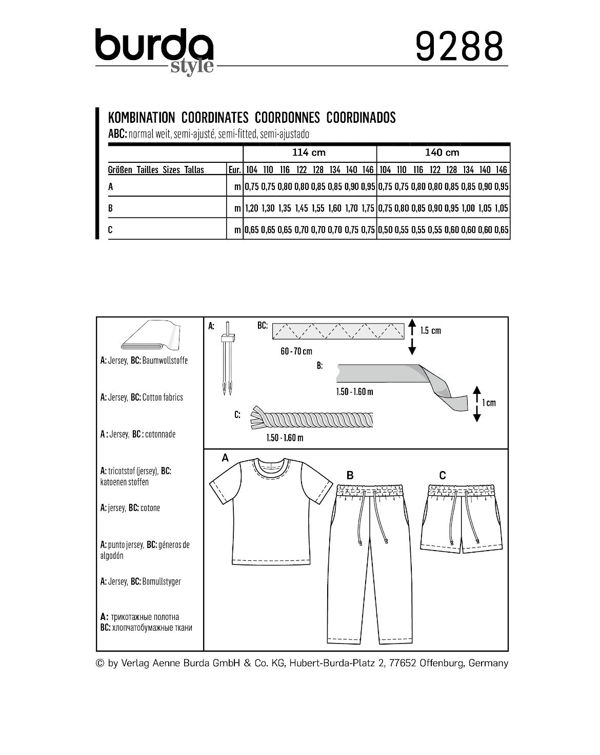 T-shirt – pantalon – short  n°9288