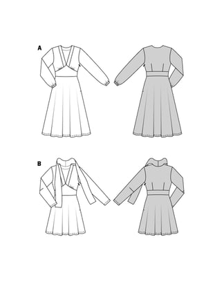 Robe n°5885 Automne/Hiver 2023 | Patron Pochette