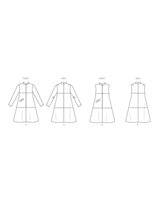 Patrons Butterick Robes vintage pour femmes Mini sans manches à manches longues #B6991.Y5 Taille 44-52