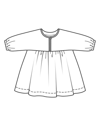 Vestido de algodón #8 | Burda Easy Baby 1/2022 | Patrón de costura PDF