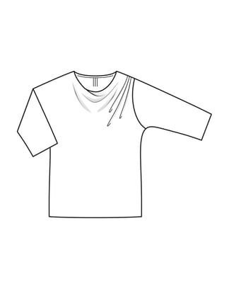 Blouse #403 | satijn | burda style curvy 01/2022 | PDF naaipatronen