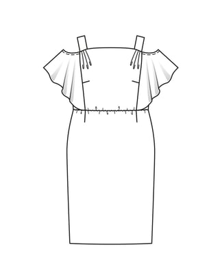 Jurk #410 | crêpe | burda style curvy 01/2022 | PDF naaipatronen