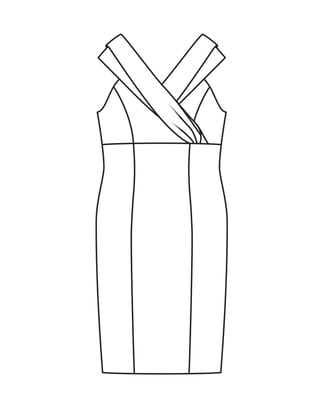 Vestido de Satén #410 | Burda Curvy Otoño / Invierno 22 | Patrón de costura PDF