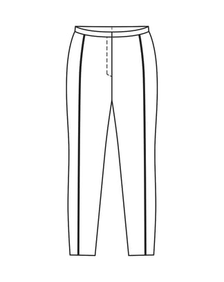 Pantalon en cuir synthétique/jersey n°413 B | Burda Curvy Automne/Hiver 22 | Patron de couture PDF
