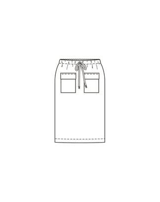 Jupe en velours n°2 C | Burda Easy n°1  Jan-Fév/2022 | Patron de couture PDF