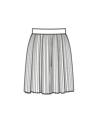 Jupe plissée en polyester n°2 A | Burda Easy n°2 Mar/Avr/2022 | Patron de couture PDF