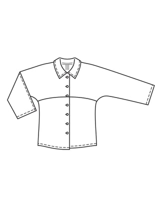 burda symönster dam klassisk blus 5887B 