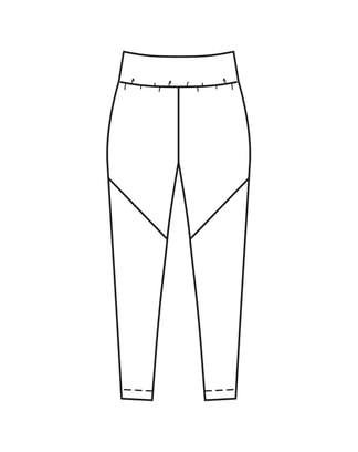 Legginsy nr 3B | Dżersej bawełniany | Burda easy  01/23 | Wykrój PDF