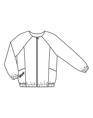 Kurtka  nr 5C | Tkanina pluszowa | Burda easy  01/23 | Wykrój PDF