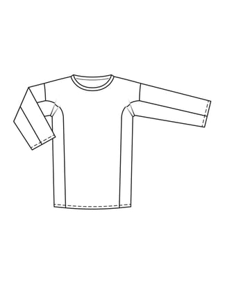 Camisetas de punto french terry #3  A | Burda Easy 5/2023 | Patrón de costura PDF