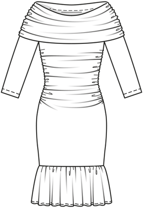 Robe en Jersey #4  C | Burda Easy 1 2018 | Patron de couture PDF
