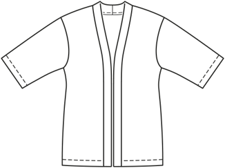 Kimono en Tissu léger #2  A | Burda Easy 2 2019 | Patron de couture PDF