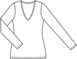 Shirt / Jurk #2  A | tricotstof | burda easy 6/2020 | PDF naaipatronen