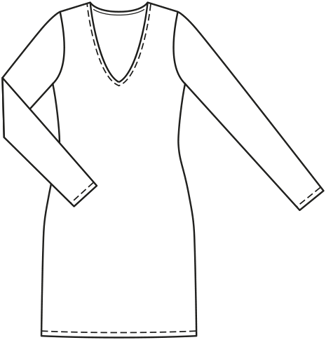 Shirt / Jurk #2  C | tricotstof | burda easy 6/2020 | PDF naaipatronen