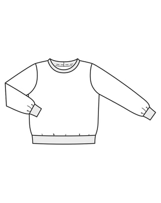 Sudadera de tela para sudaderas #1 | Burda Easy Kids 2/2022 | Patrón de costura PDF
