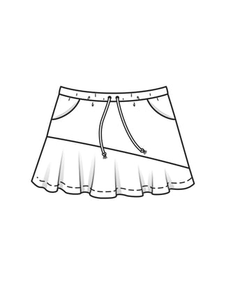 Falda de punto #2 | Burda Easy Kids 2/2022 | Patrón de costura PDF