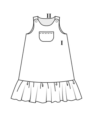 Vestido reversible de punto #3  A | Burda Easy Kids 2/2022 | Patrón de costura PDF