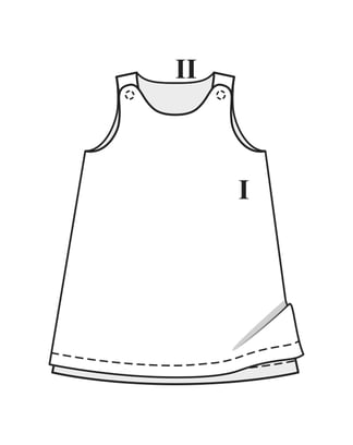 Vestido reversible de punto #3  B | Burda Easy Kids 2/2022 | Patrón de costura PDF