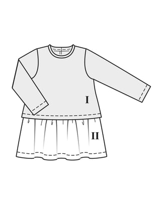 Vestido de punto #8 | Burda Easy Kids 2/2022 | Patrón de costura PDF