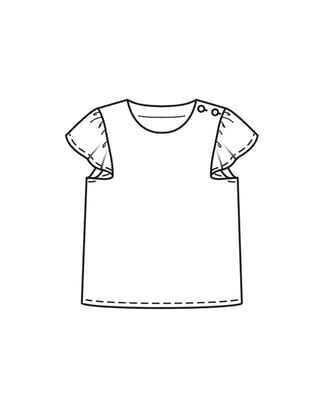 Top en mousseline n°4 B | Burda Easy Kids n°1/2023 | Patron de couture PDF