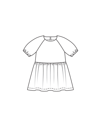 Jurk #02  B | flanel | burda kids 01/25 | PDF patroon