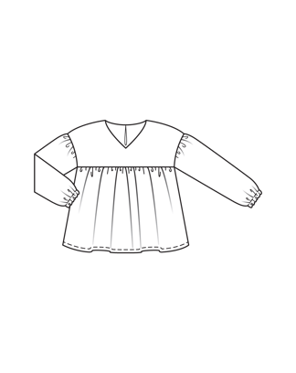 Blouse #07  A | popline | burda kids 01/25 | PDF patroon