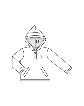 Trui met capuchon & Poloshirt #12  A | french terry | burda kids 01/25 | PDF patroon