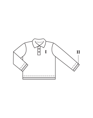 Trui met capuchon & Poloshirt #12  B | french terry | burda kids 01/25 | PDF patroon