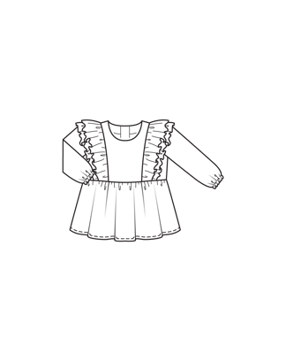 Blouse & Pantalon en mousseline n°15 A | Burda Kids 01/25 | Patron PDF