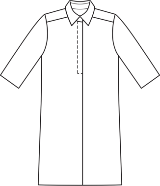 Oversized Shirt Dress 02/2010 | PDF Sewing Pattern