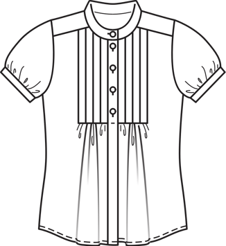 Short Sleeve Tuxedo Blouse 03/2010 | PDF Sewing Pattern