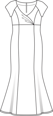 Cap Sleeve Gown 03/2010 | PDF Sewing Pattern