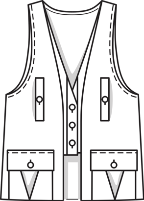 Vest with Pockets 5/2010 | PDF Sewing Pattern