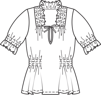 Blouse with Frill Details 05/2010 | PDF Sewing Pattern