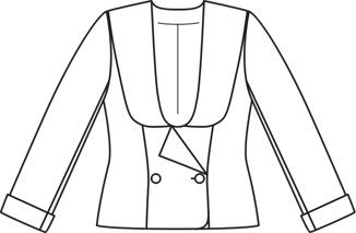 Wide Lapel Cropped Jacket 07/2010 | PDF Sewing Pattern