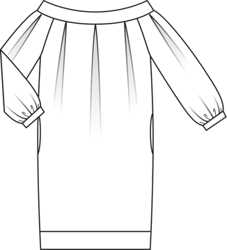 Wide Boatneck Dress (Plus Size) 07/2010 | PDF Sewing Pattern