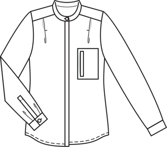 Straight Blouse with Pocket 08/2010 | PDF Sewing Pattern